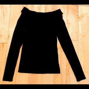 Abercrombie Black Off The Shoulder Knit Top size S